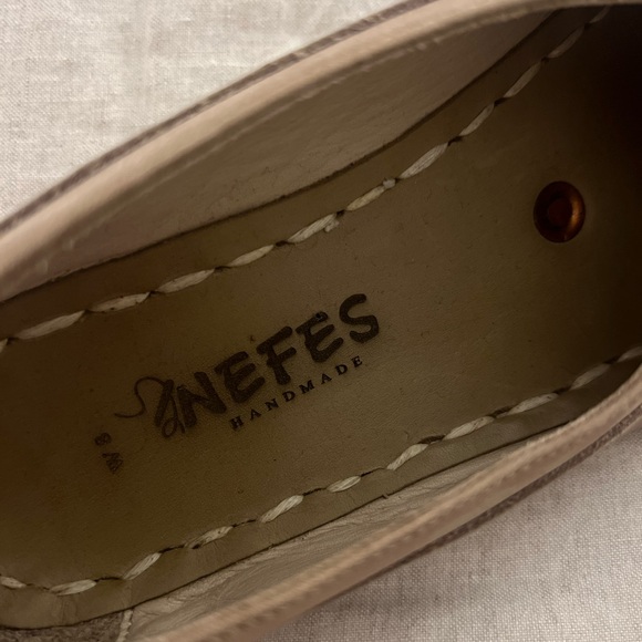 Nefes Handmade Barefoot Grounding Slip-On Loafer Shoes Taupe Leather 8 - 8.5 - Picture 11 of 12